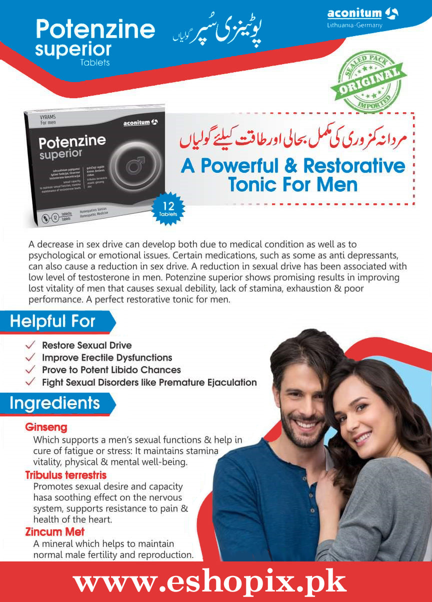 Potenzine Superior Tablets - Boost Male Stamina & Performance