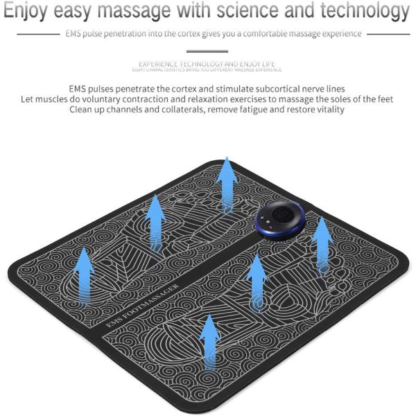 Ems Foot Massager Mat Electric Usb Charging Smart Display Tens Acupunc –  Carts Express