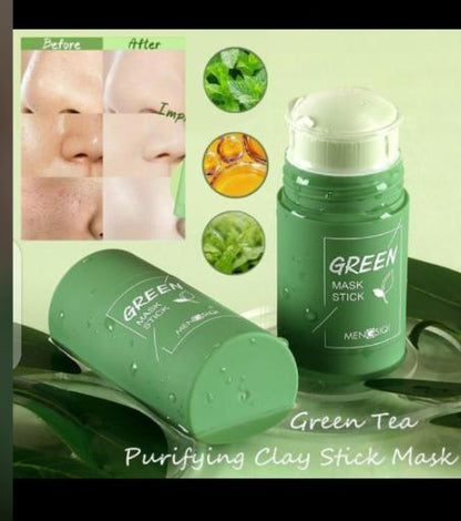 Green Mask Stick Black Head Stick Mask Remover Moisturizes Oil Control 100% Original