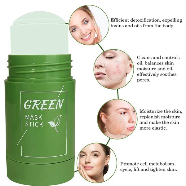 Green Mask Stick Black Head Stick Mask Remover Moisturizes Oil Control 100% Original