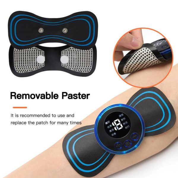 Portable Neck Massager Mini Electric Convenient Intelligent Cervical Massage Stickers Meridian Muscle Relief Pain