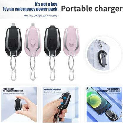 PORTABLE KEYCHAIN FAST CHARGING POWER BANK