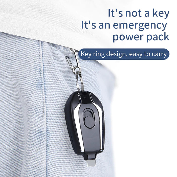 PORTABLE KEYCHAIN FAST CHARGING POWER BANK